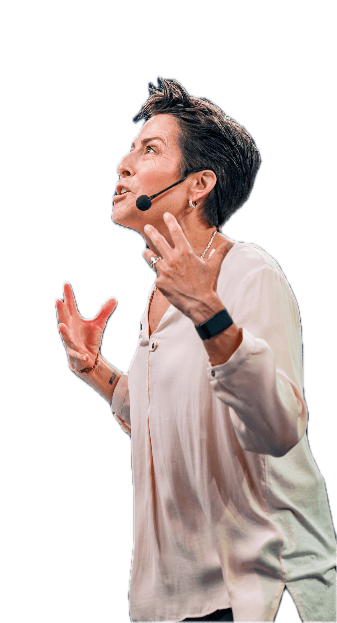 Siri Lindley speaking on stage